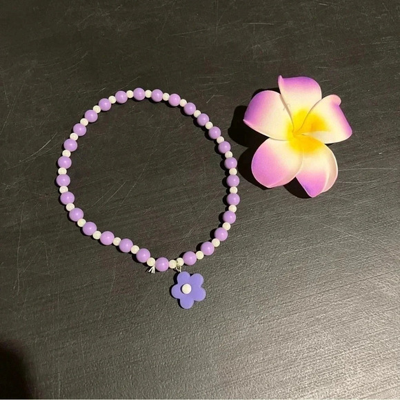 Encanto Isabela Girls Dress up Cosplay Costume Outfit Necklace Flower Clip Sz S - Picture 5 of 8